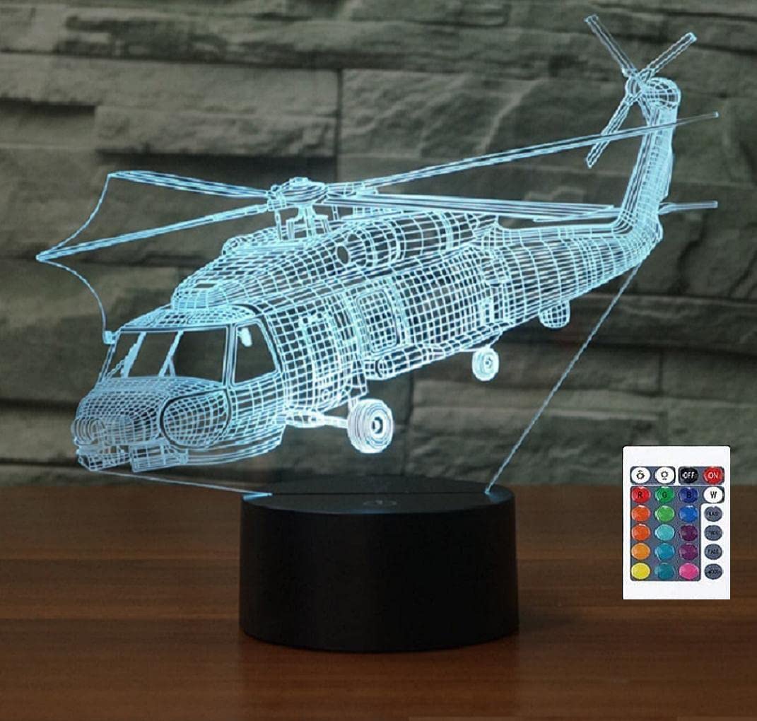 Amazon.co.jp: 3d平面ヘリコプター夜間ライトタッチテーブルデスク